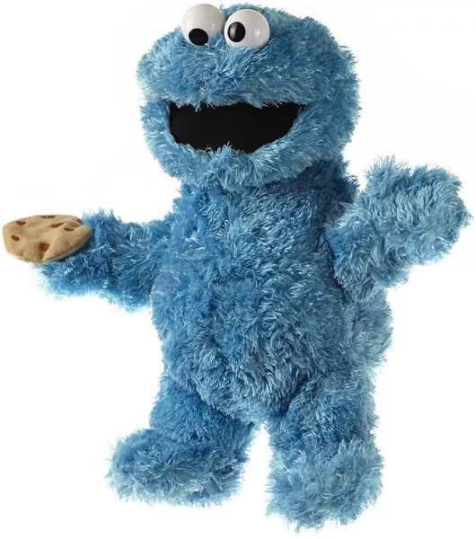 Sesamstrasse Plüschfigur & Handpuppe Krümelmonster 35 cm (Blau)