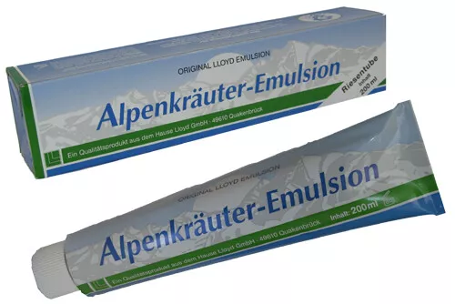 Lloyd Alpenkräuter Emulsion 200ml Riesentube NEU