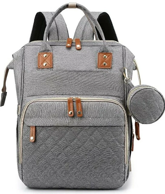 3 in 1 Travel Diaper Bag Backpack, Baby Portable Crib, Bassinet bed Changing Mat