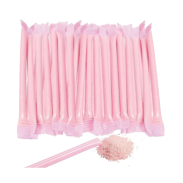 Pink Candy Powder Filled Sticks - 240 Pieces - Bulk Candy - Pixie Sticks Retr...