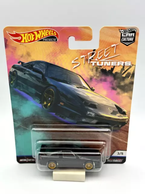 Hot Wheels Premium Street Tuners 1996 Nissan 180SX Type X, Black 1:64, NIB