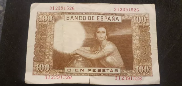 Spain, Spanish Banknote, 100 Pesetas
