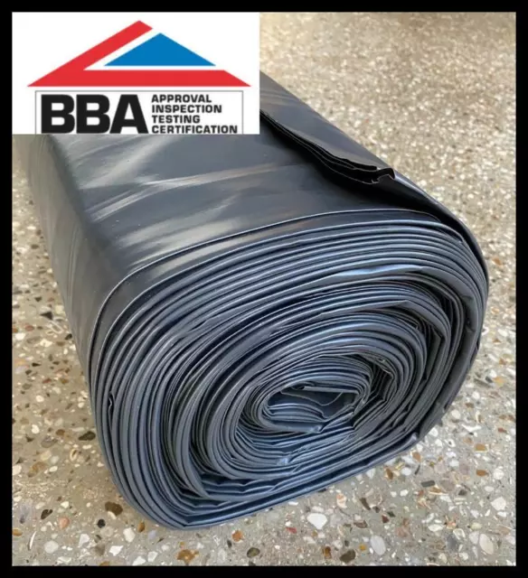 4 metre Wide Black DAMP PROOF MEMBRANE DPM VARIOUS LENGTHS 300 MICRON 1200 GAUGE