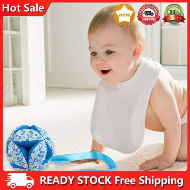 Infant Hand Catching Cloth Ball Crib Rattles Toy Soft Plush Toys (Blue)