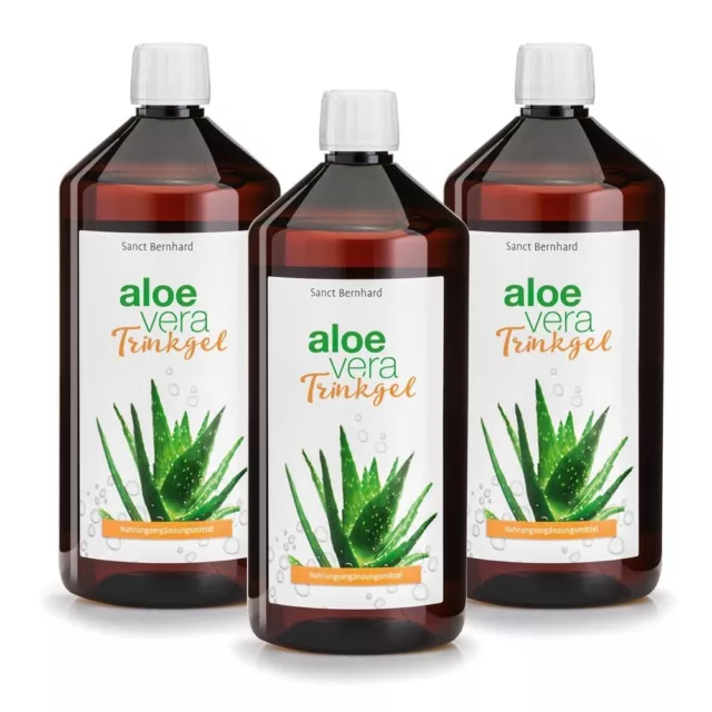 Aloe-Vera-Trinkgel | aus unverdünntem Saft | 3 x 1 Liter (8,90€/L)