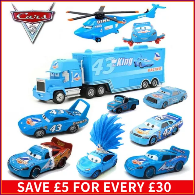 Disney Pixar Cars Lot Dinoco King Helicopter New McQueen  1:55 Diecast Toy Car