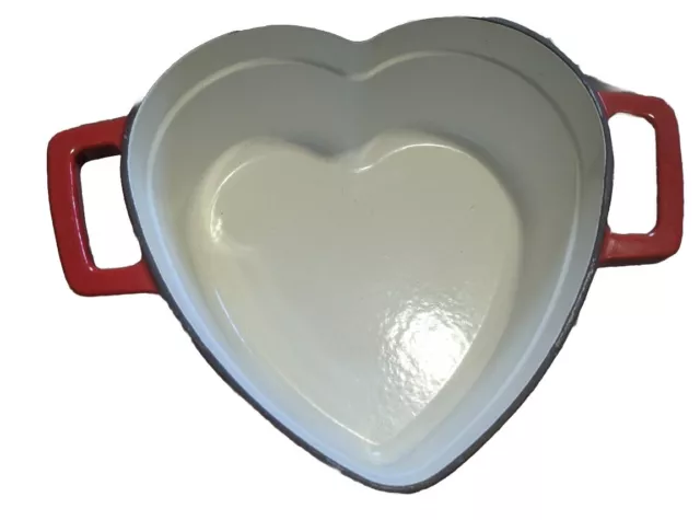 Enamel Coated Cast Iron Heart Shaped Baking Dish HB11017