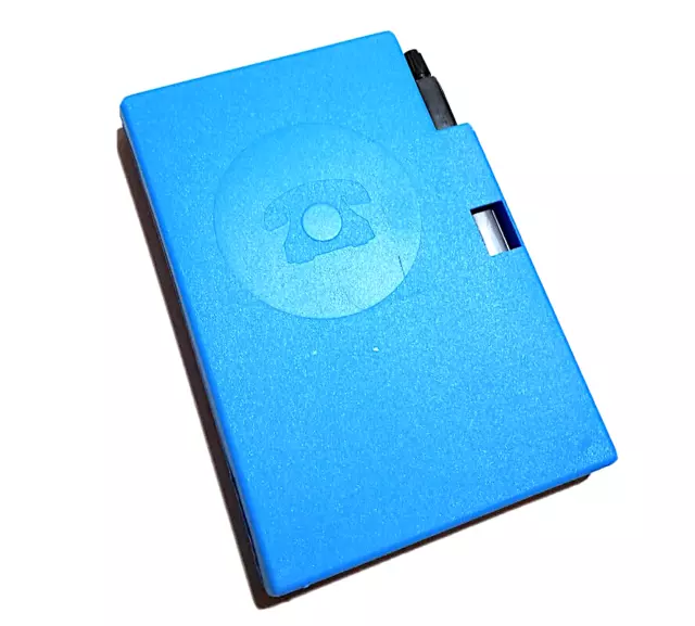 MINI RUBRICA TELEFONICA in plastica con penna anni 80/90 blu tascabile EUR  5,00 - PicClick IT