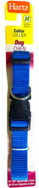 Hartz Bleu Moyen Taille Réglable Chien Collar-1.9cm Wide - 35.6cm-50.8cm