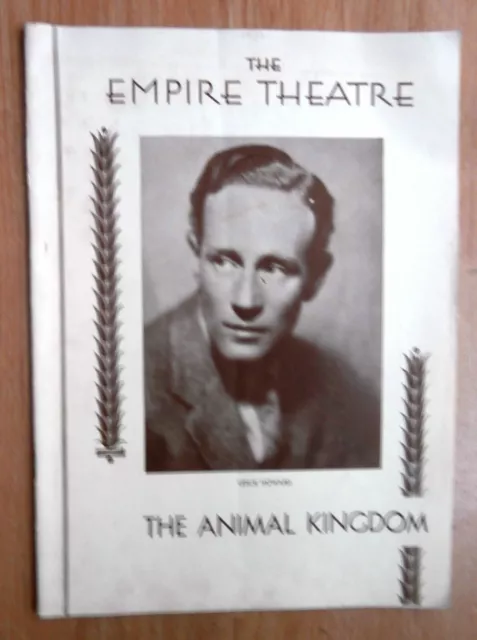 Vintage Playbill 1932 New York Empire Theater The Animal Kingdom
