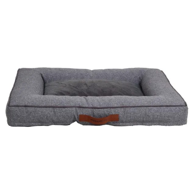 Vibrant Life Large Comfort Orthopedic Bolster-Style Dog Bed, Gray Easy To Clean