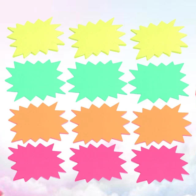 Pegatinas de estrellas etiquetas de colores letrero pequeño tienda tiendas minoristas suministros