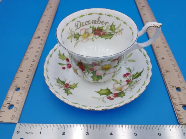 Royal Albert Cup & Saucer Christmas Rose December Flower Of Month Series #1121