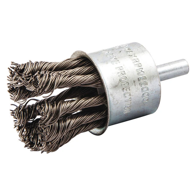 NORTON 66252839027 End Brush,Twisted,1-1/8 dia.,22000 rpm