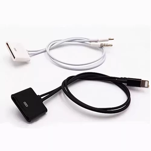 8Pin 3.5mm to 30P Dock Converter Adapter Charger Cable For iPhone 5 6 iPad iPod