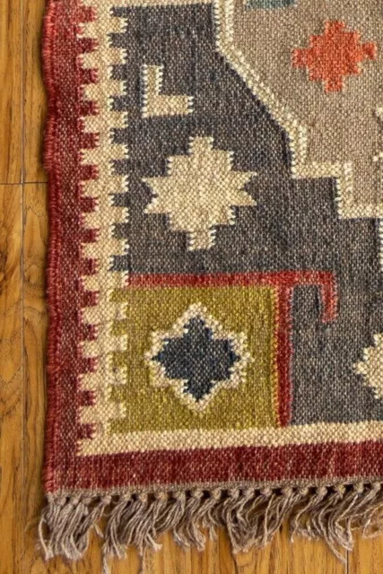 Alfombra Kilim natural tejida a mano alfombra vintage alfombra tradicional Kilim 2