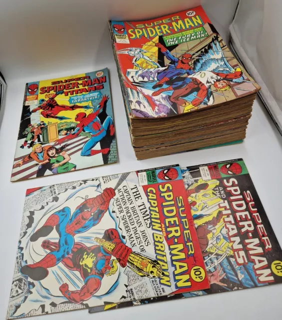 x63 Spider-man Comics Weekly #229 - #303 - (Super Spider-man)  UK Marvel Bundle