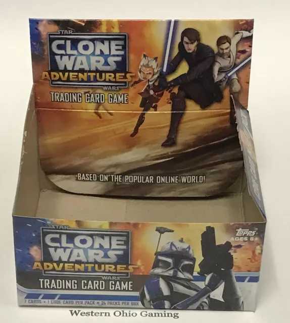 Star Wars Clone Wars Adventures EMPTY Booster Box USED Trading Card Game