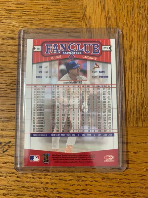 Donruss 297 Mark Mcgwire Moneta Ventola Club Scheda 2