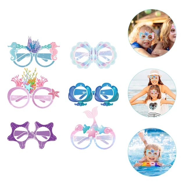 12 pz occhiali festa bambini la carta banchetto sirena abito compleanno