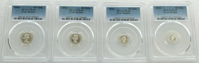 2006 Great Britain Elizabeth II Guilford Maundy Silver 4 Coin Set PCGS PL69