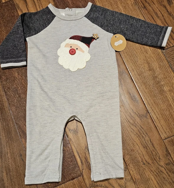 Unisex Boy/Girl Baby/Infant Mudpie Santa One Piece Outfit Size 3-6 Month NWT!