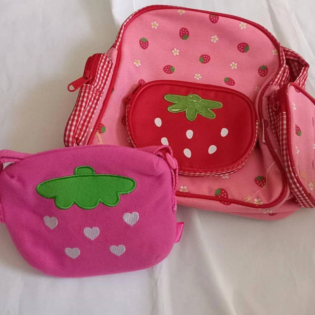 MOTHER GARDEN WILD Strawberry Backpack Bag Set of 2 mothergarden Used £