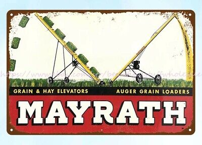 plaques sale Mayrath grain hay elevators auger grain loaders metal tin sign