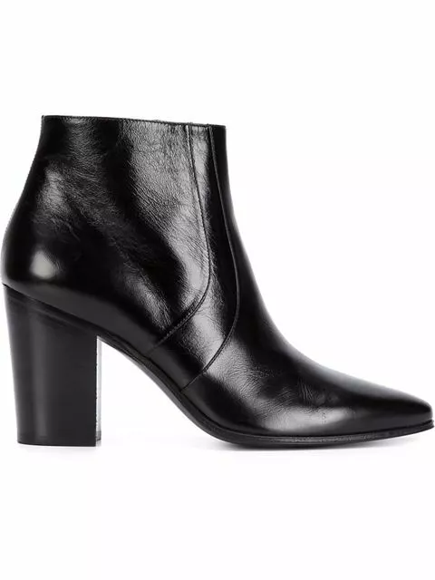 Saint Laurent French 85 Leather Ankle Boots In Black size EUR 38.5 Italy