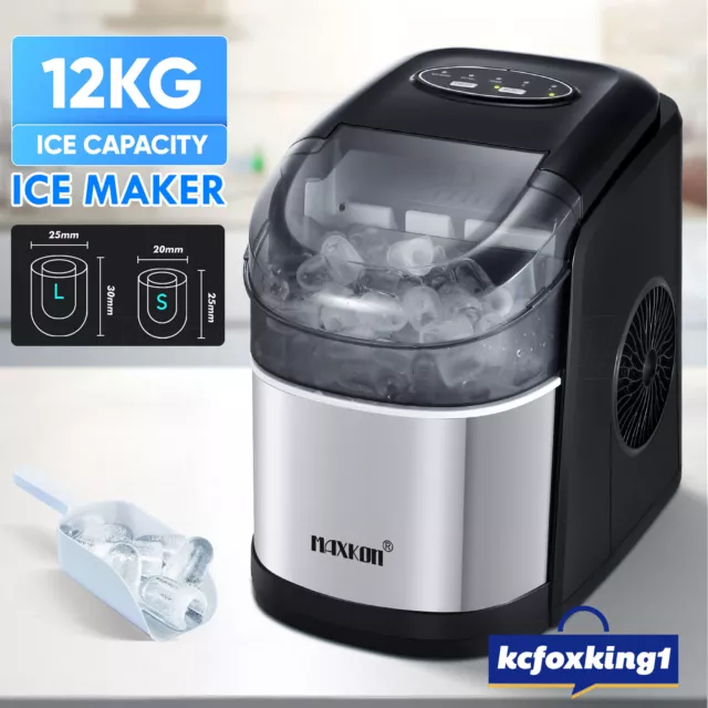 Ice Maker Bullet Shaped Cube Making Machine Countertop Home Commercial 12KG