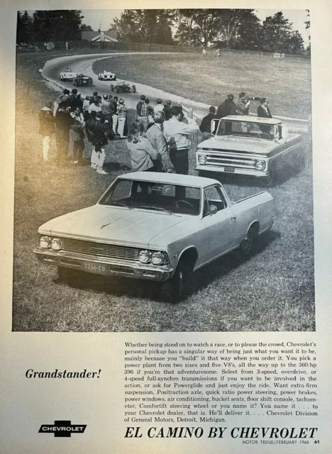 1966 Advertisement Chevrolet El Camino