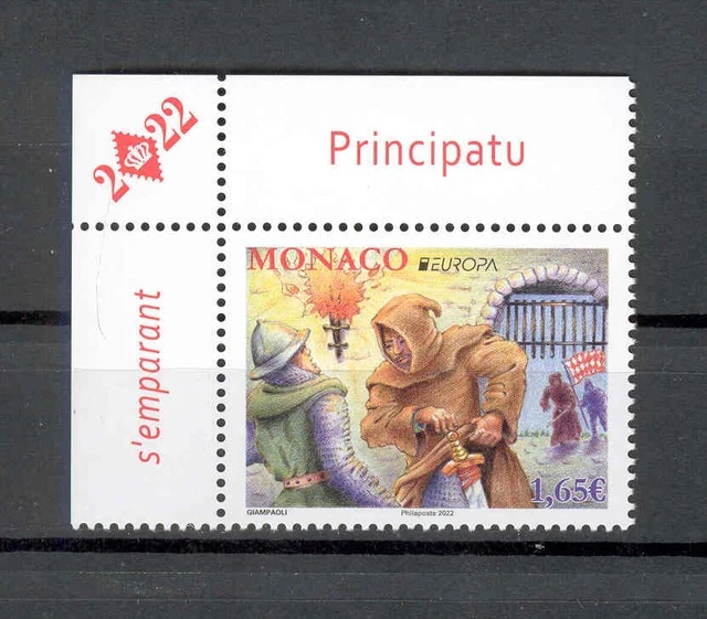 Monaco 2022  Stories & Myths Europa CEPT  1v**MNH corner