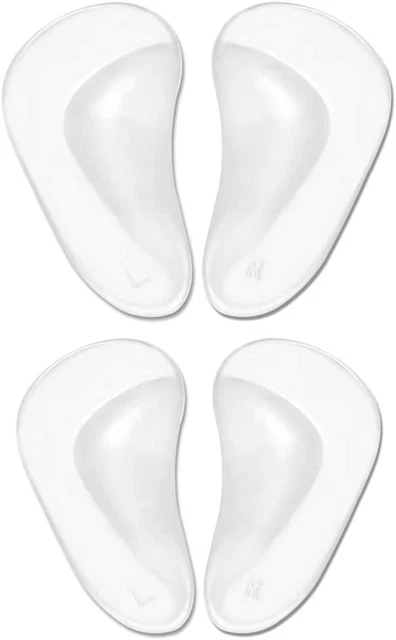 Plantillas de soporte de arco para pies planos, almohadillas de plantilla de gel suave reutilizables palo en zapato