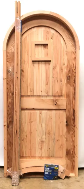 Rustic reclaimed solid old growth lumber Doug Fir wine room solid 2" thick DOOR