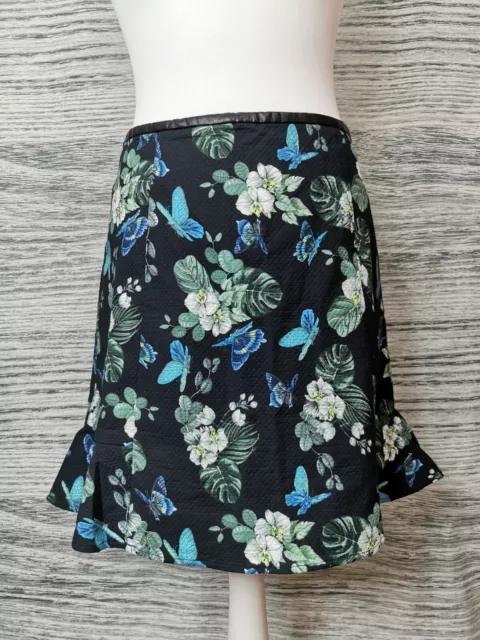 Oasis ditsy online tiered maxi skirt