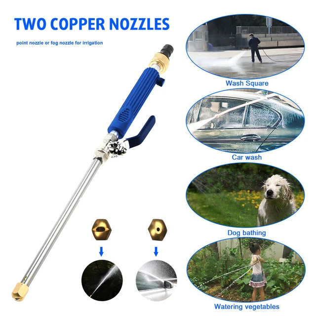 WATER JET COPPER Nozzle Spray Gun for Garden Watering Car Washing (Blue