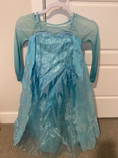 Disney Store Girls Frozen Elsa Princess Costume Dress Size 5/6