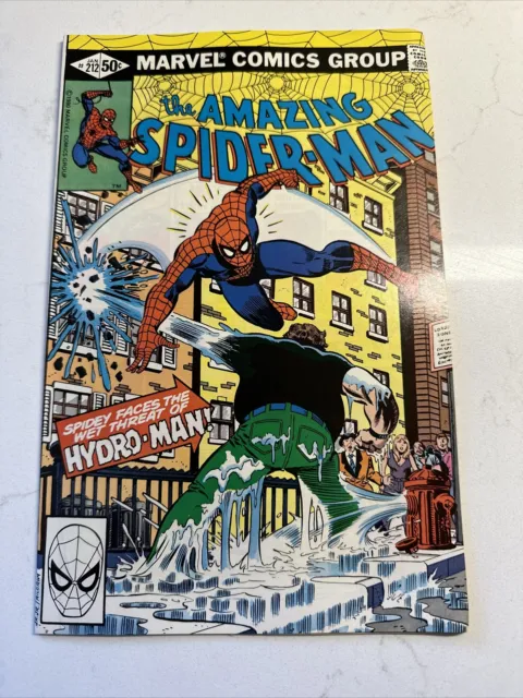 The Amazing Spiderman #212, 1st app Hydro-Man, 1981, HIGHER GRADE