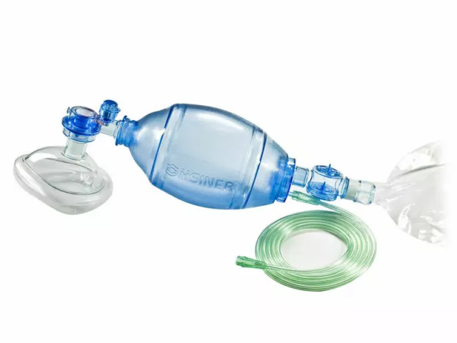 Adulte Manuel Réanimateur 1500ml PVC Ambu Sac + Oxygène Tube Cpr 2