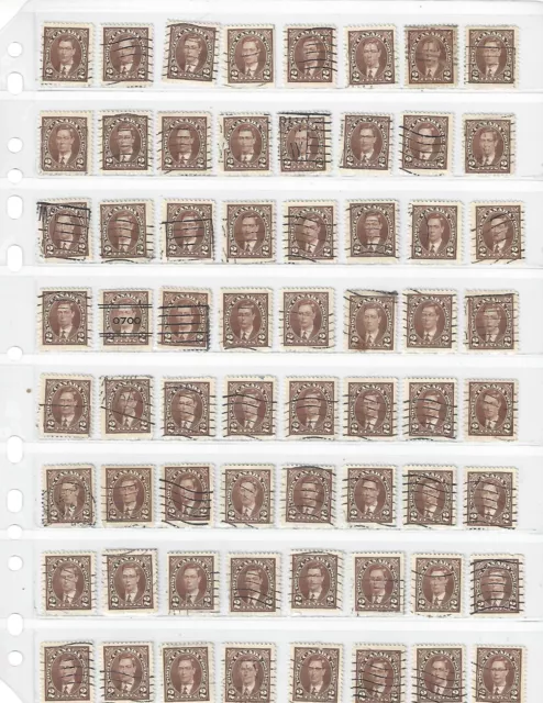 Canada 1940s-1950s Used Lot KGVI - QEII Royalty WWII