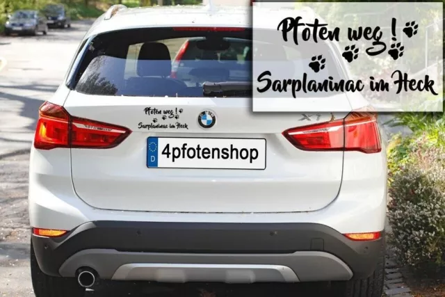 SARPLANINAC Autoaufkleber AUFKLEBER Schriftaufkleber sticker Kontur Pfoten weg 2