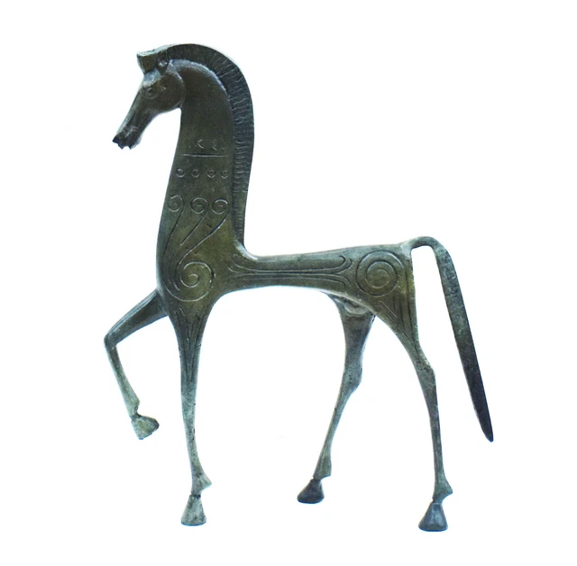 Enesco - Statuetta di cavallo, in resina di pietra, multicolore, 17 cm