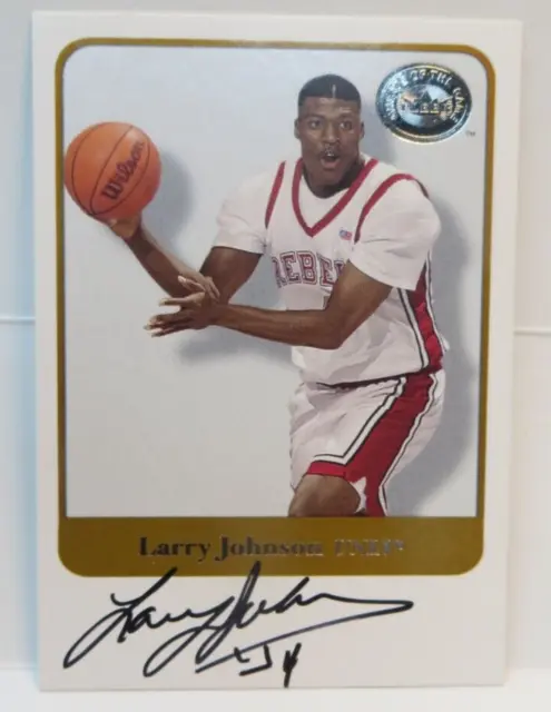 2001 Fleer/Skybox Larry Johnson Auto Greats Of The Game UNLV Knicks and Hornets
