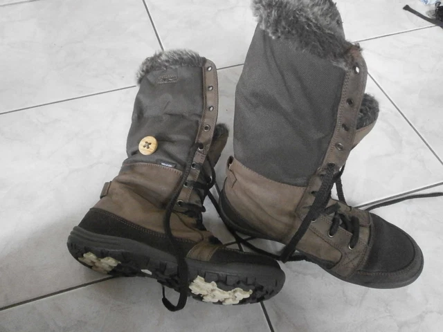 Chaussures bottes Hiver Fourrées cuir, T.37, parfait état