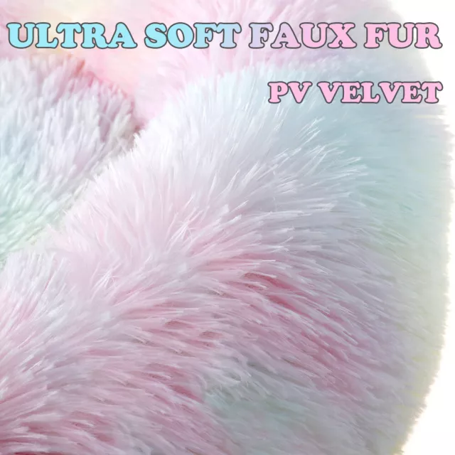 Fluffy Donut Pet Dog Cat Bed Plush Soft Warm Calming Sleeping Bed Round Cuddler 3