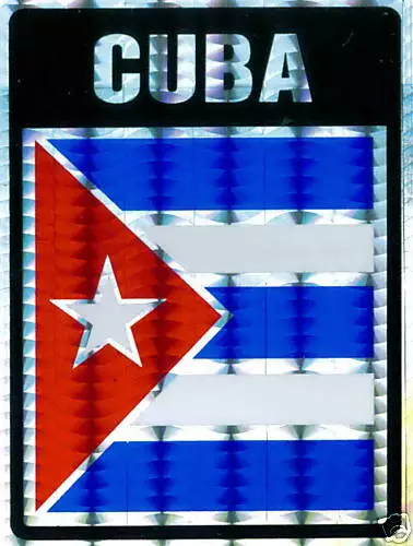 Cuba, República de Cuba Large Flag Stickers LOT NEW