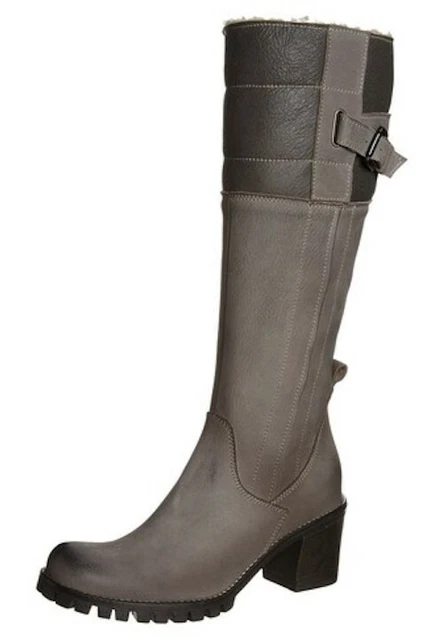 Bottes Cuir Fourrées MANAS T37 - Marron vieilli - semelle crantée