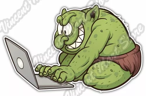 Internet Troll Face Trollface Trolling Bumper Vinyl Sticker Decal 5X4.