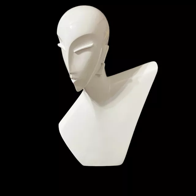 Abstract Modernist Female Mannequin Statue Figure Futuristic White Large