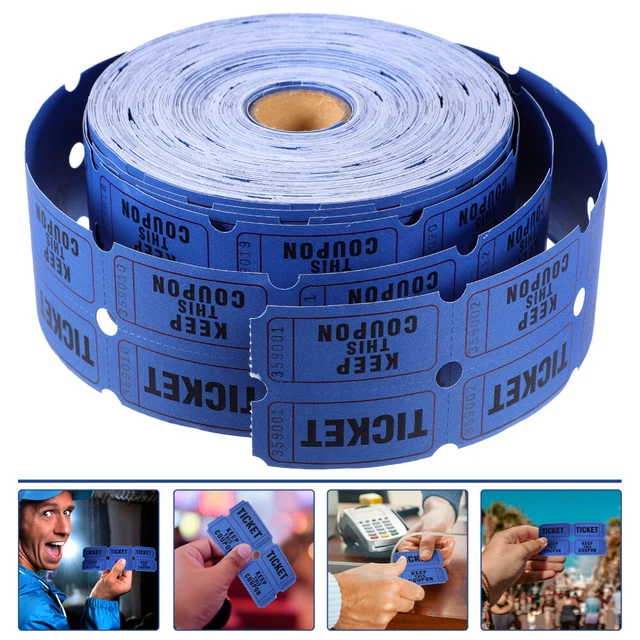 Rotolo Biglietti Demolizione Herlitz, 1000 Biglietti Numerati Per Ingresso Eventi/Feste, Scritte "Eintrittskarte"